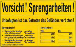 Sicherheit beim Sprengen